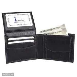 AFLAH Black Genuine Leather Mens New Generation Stylish Wallet | Leather Wallet for Men | Wallet For Men | Wallet | Purse Boy | Leather Wallet | Wallets | Gents Purse | Men Wallet