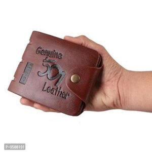 Classic World Genuine 501 Leather Logo Designer Stylish wallet